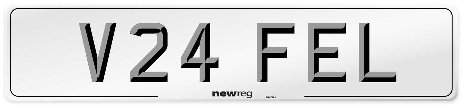 V24 FEL Number Plate from New Reg